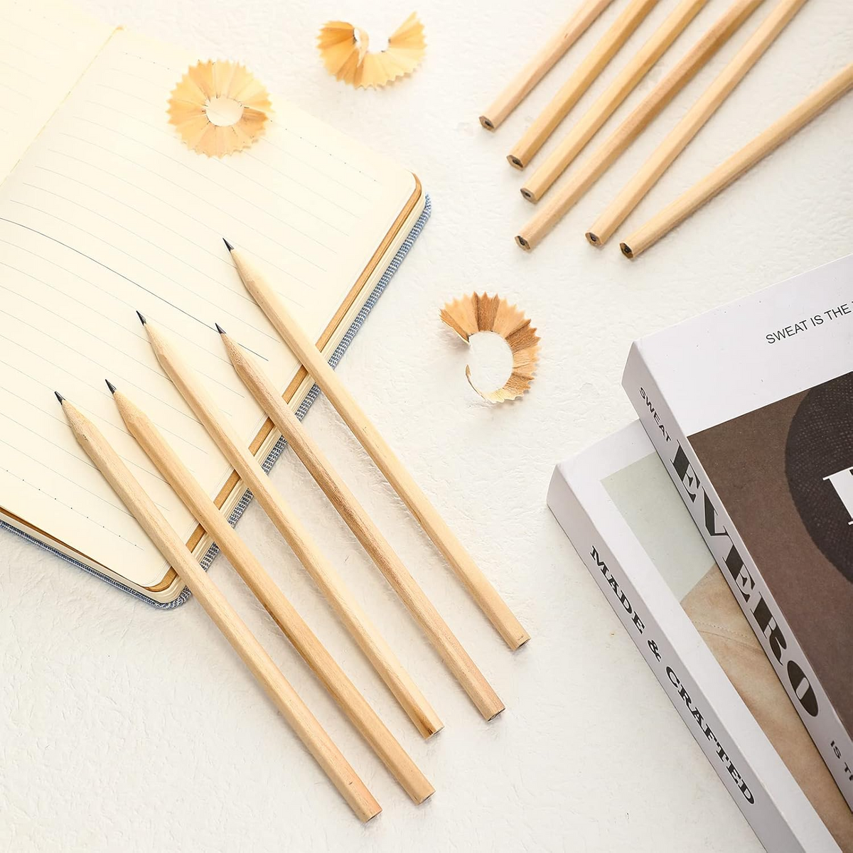 Wooden Pencils Bulk – No Eraser Hexagonal HB Graphite